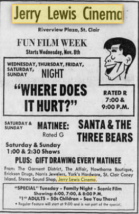 Riverview Cinema - Nov 12 1972 Ad